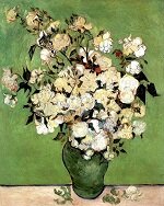 Ван Гог Натюрморт с розовыми розами в вазе